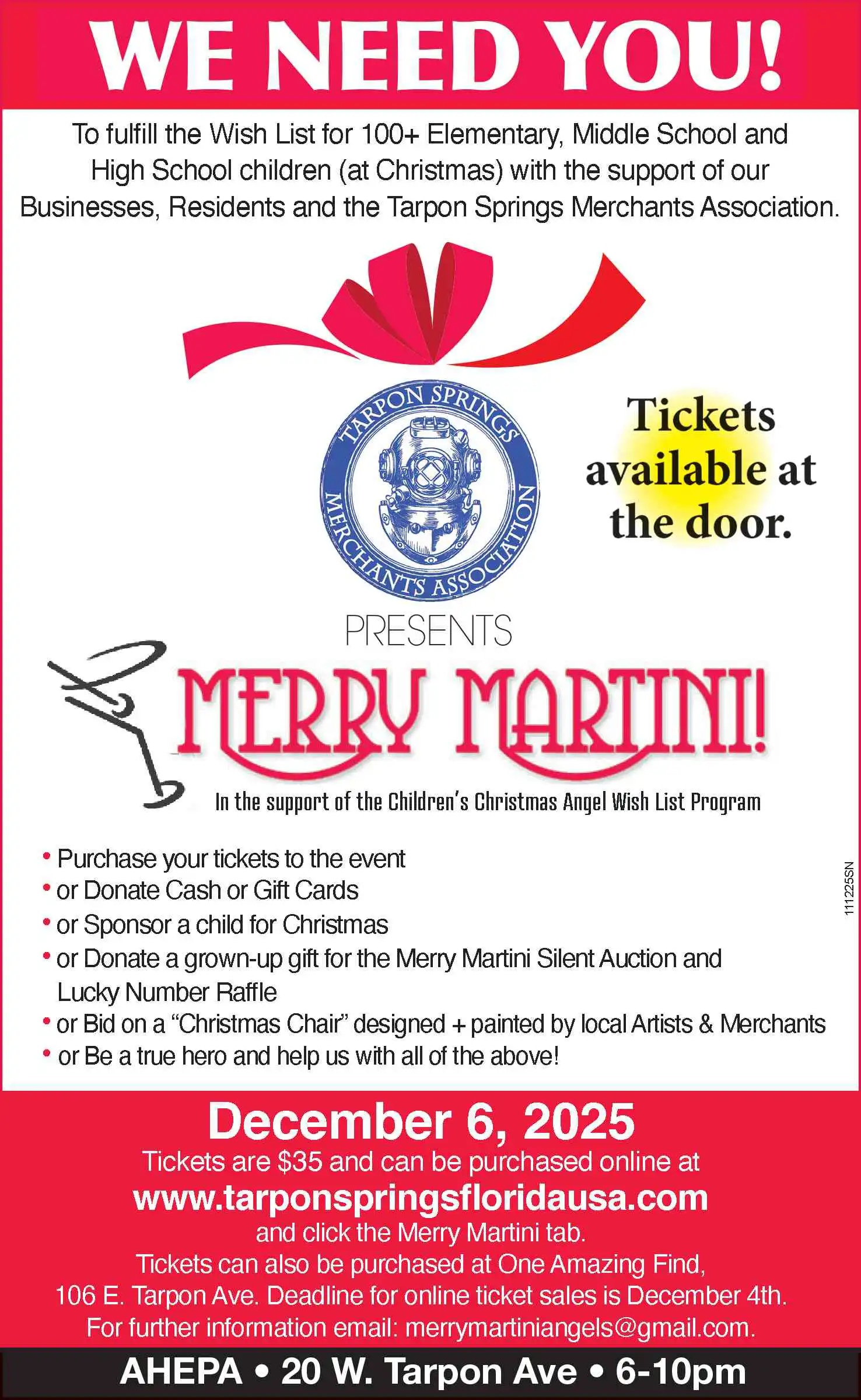 Tarpon Springs Merry Martini Event 2025