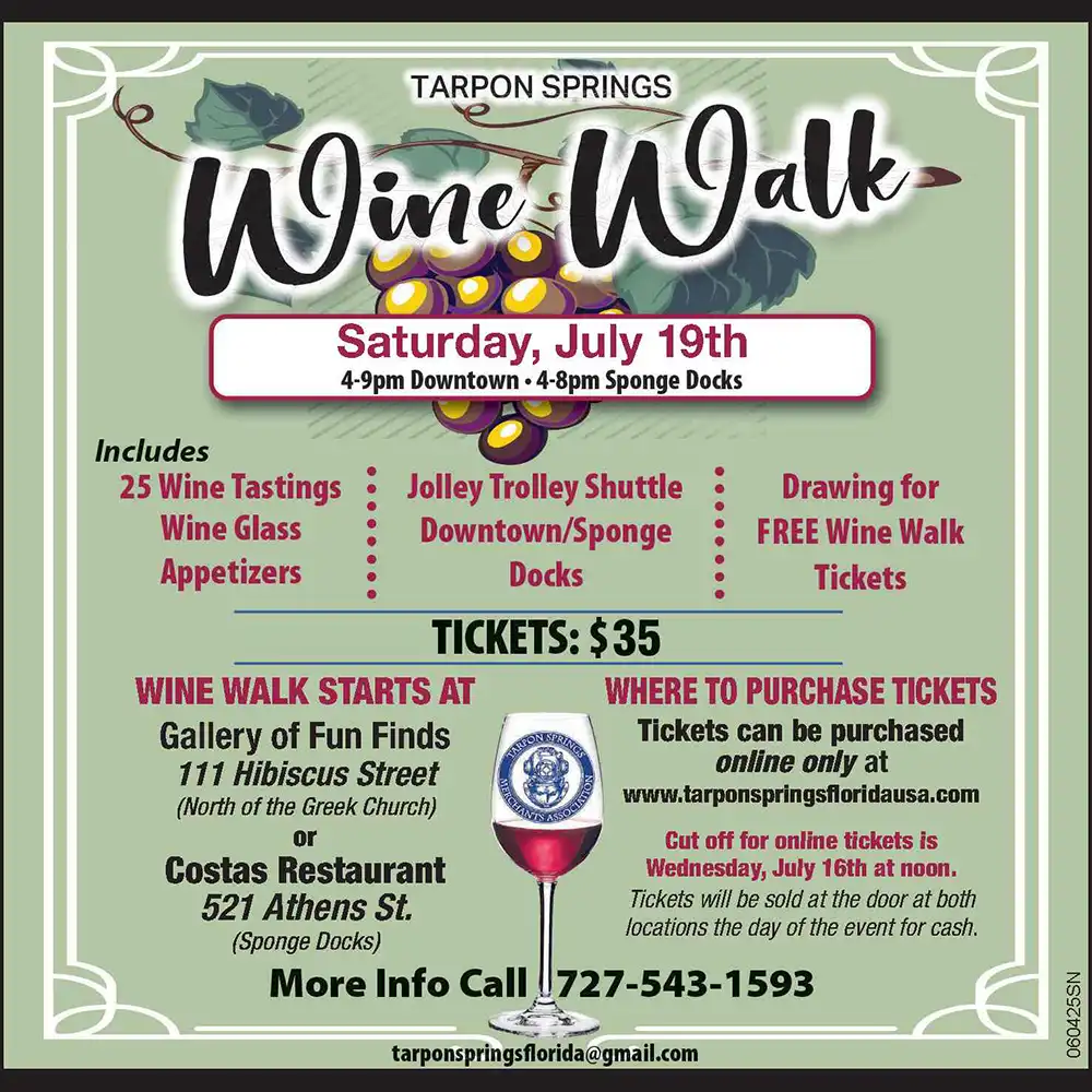 Wine Walk Tarpon Springs Florida